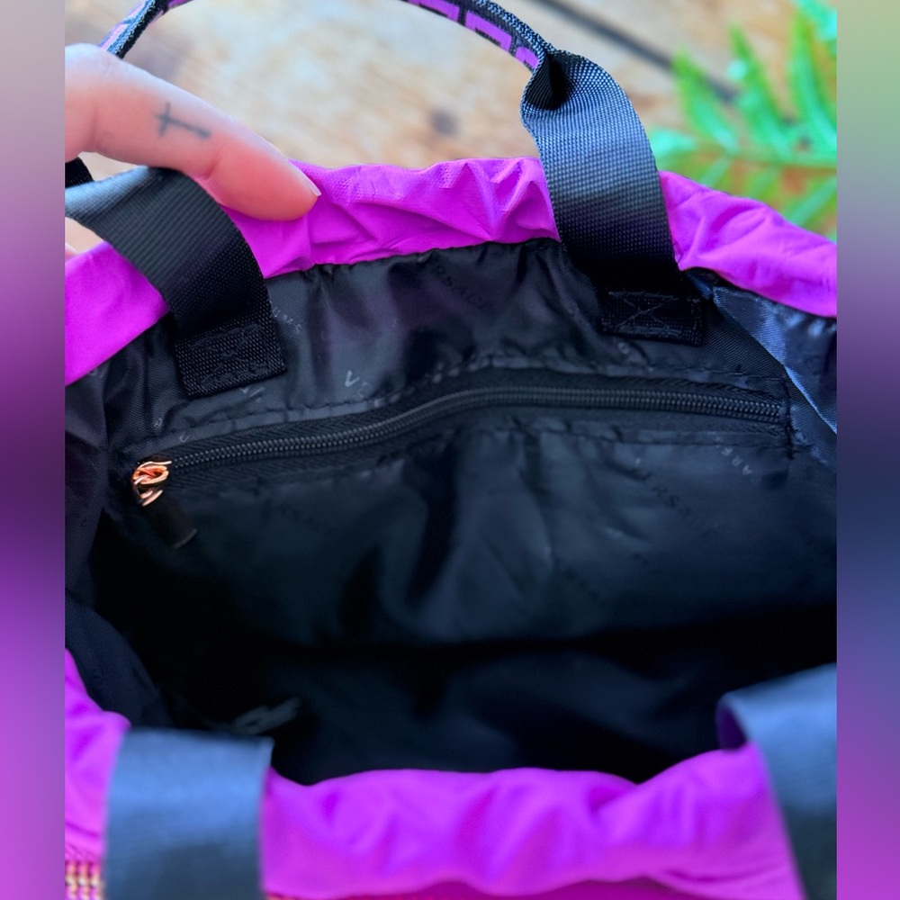 Versace Parfums Fuchsia Mini Drawstring Cosmetic … - image 9